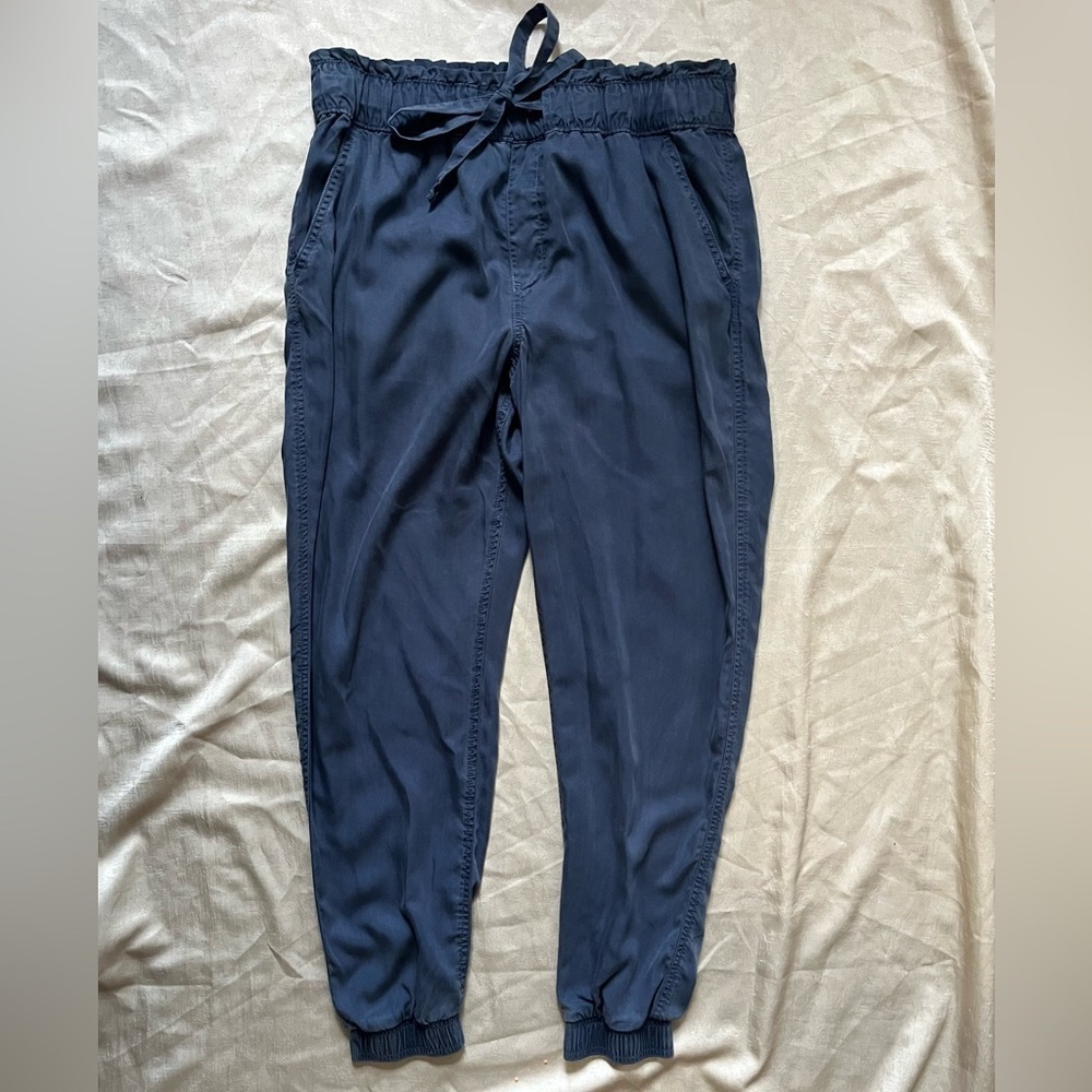 SO Blue High Rise Waist Tie Jogger